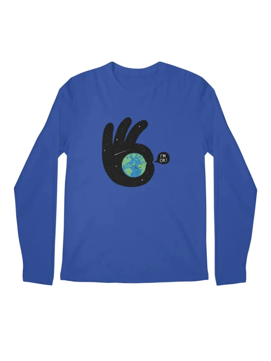 Cute Earth OK Sign Graphic T-Shirt