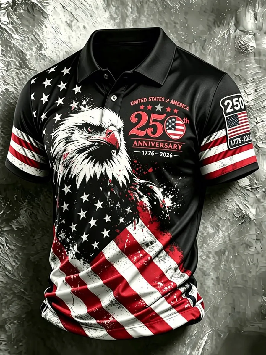 Men'S 250Th Anniversary Printed Casual T-Shirt