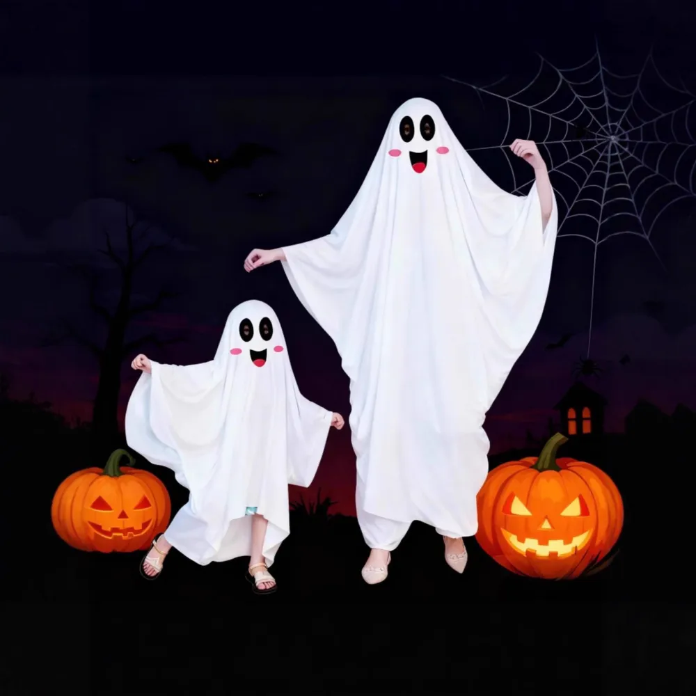 Halloween Ghost Costume Masquerade Ghost Cape Costume Cosplay Party White Cape
