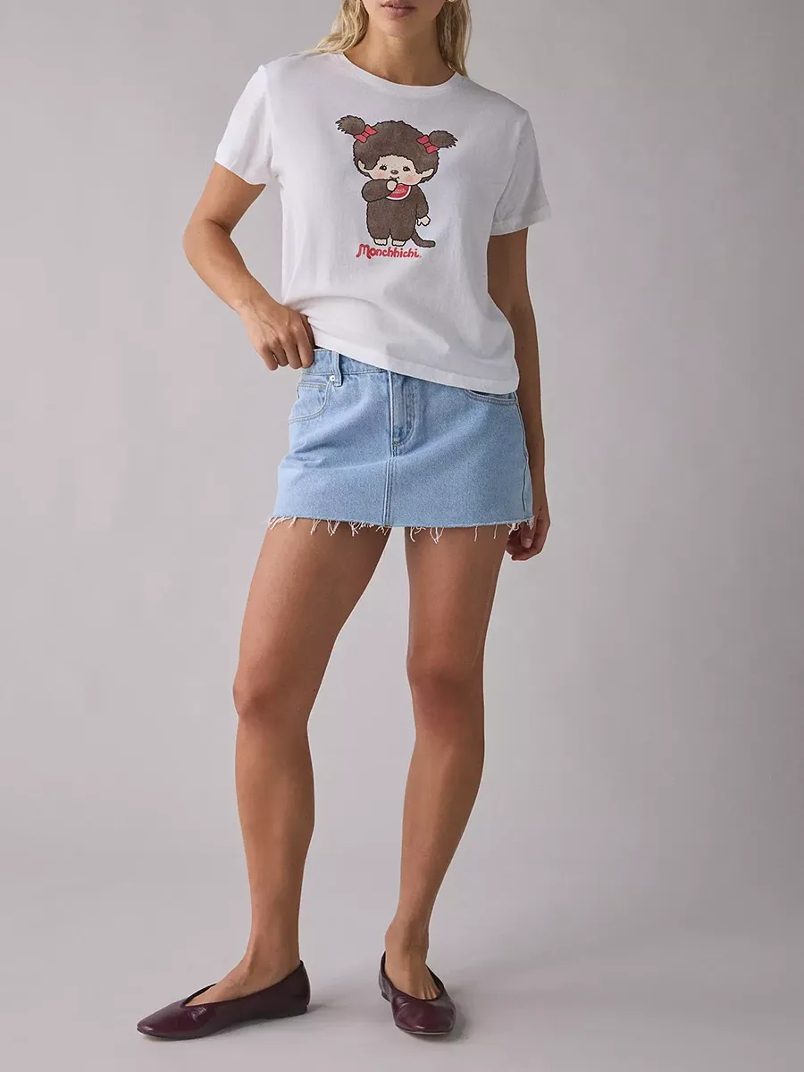 Women's Girls' Printed Pure Cotton T-Shirt