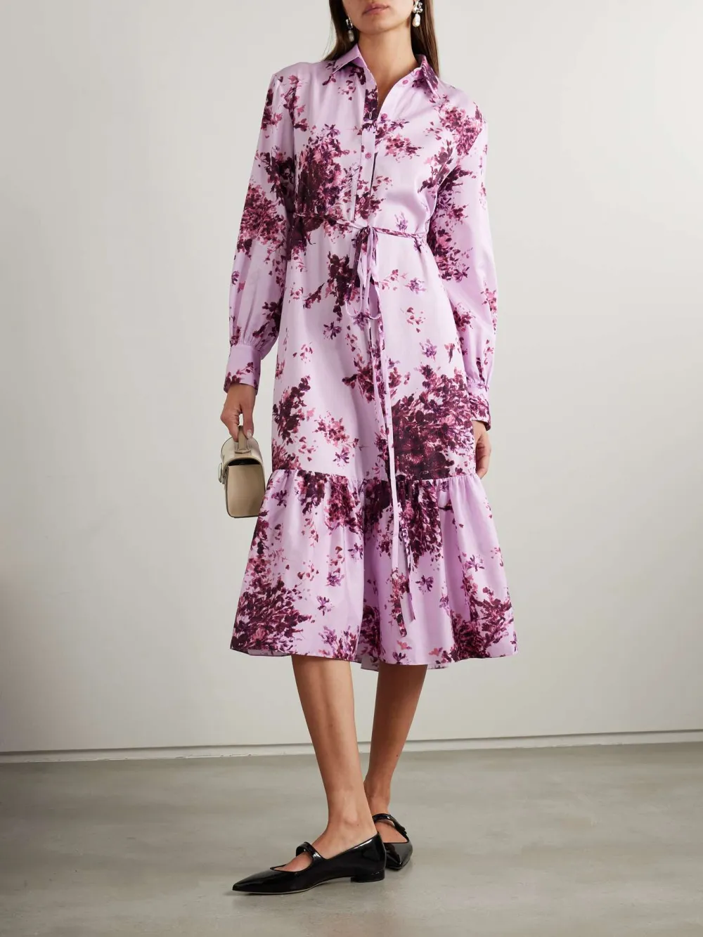 Ruffled Hem Printed Dress