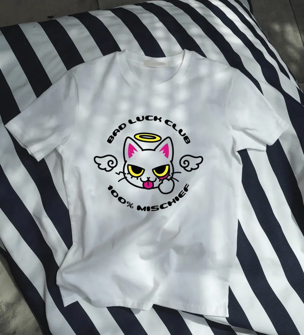Cartoon Cat with Halo T-Shirt