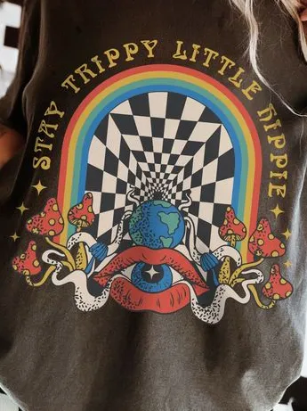 Women's Hippie Graphic Short - Sleeve Tee