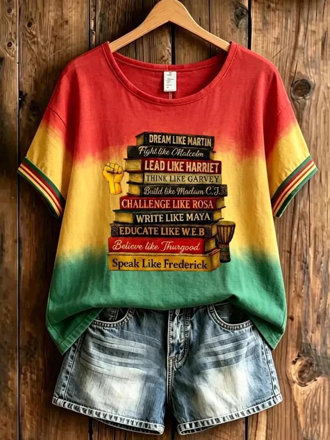 Women's Juneteenth Print Casual Tee