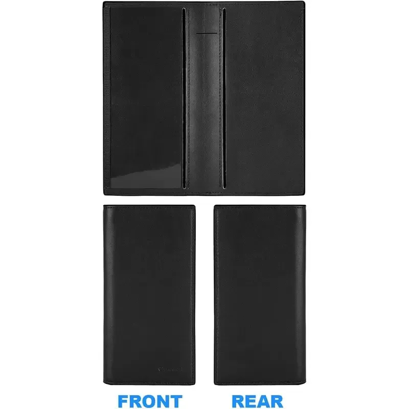Women Checkbook Holder Black Wallet