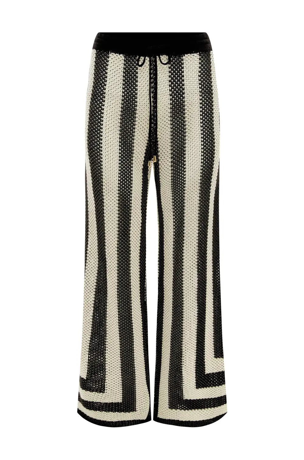 Monochrome Striped Relaxed Trousers