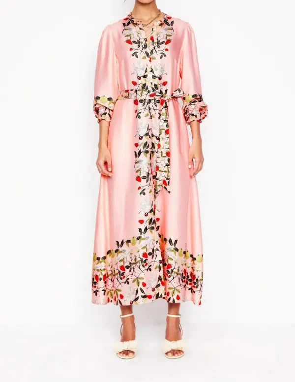 Ruby Collarless Shirt Dress