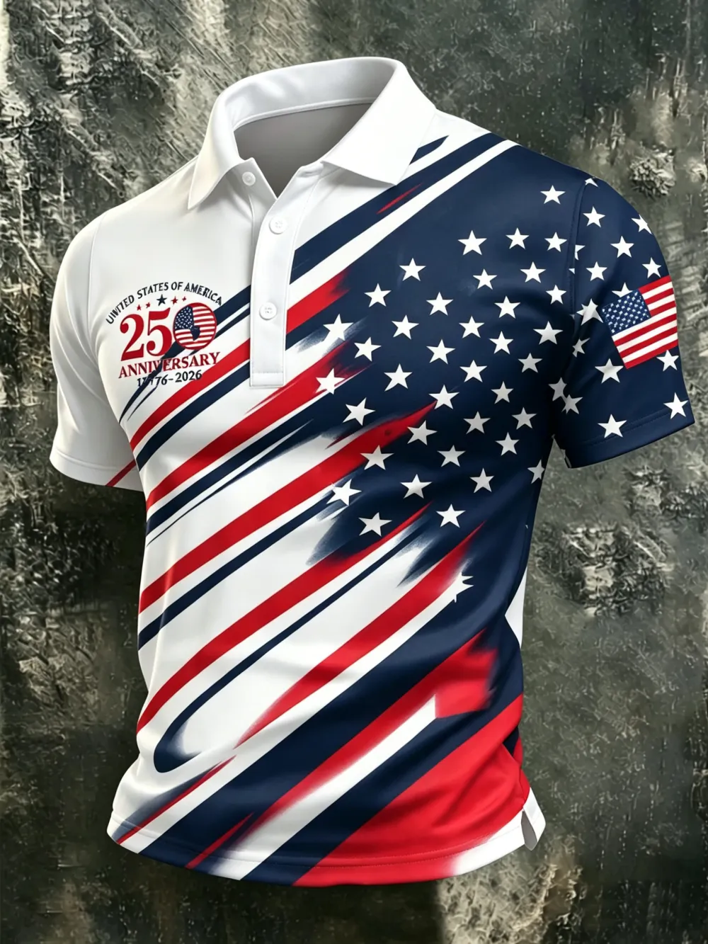 Men'S Casual American Founding Celebration USA Personalized Printed Polo Shirt