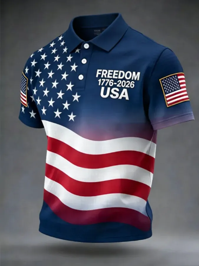 Men'S 250Th Anniversary Printed Rest Polo Shirt