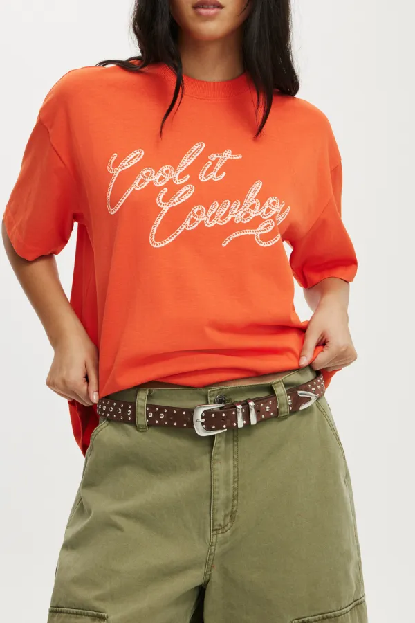 Cool It Cowboy Round Neck T-Shirts