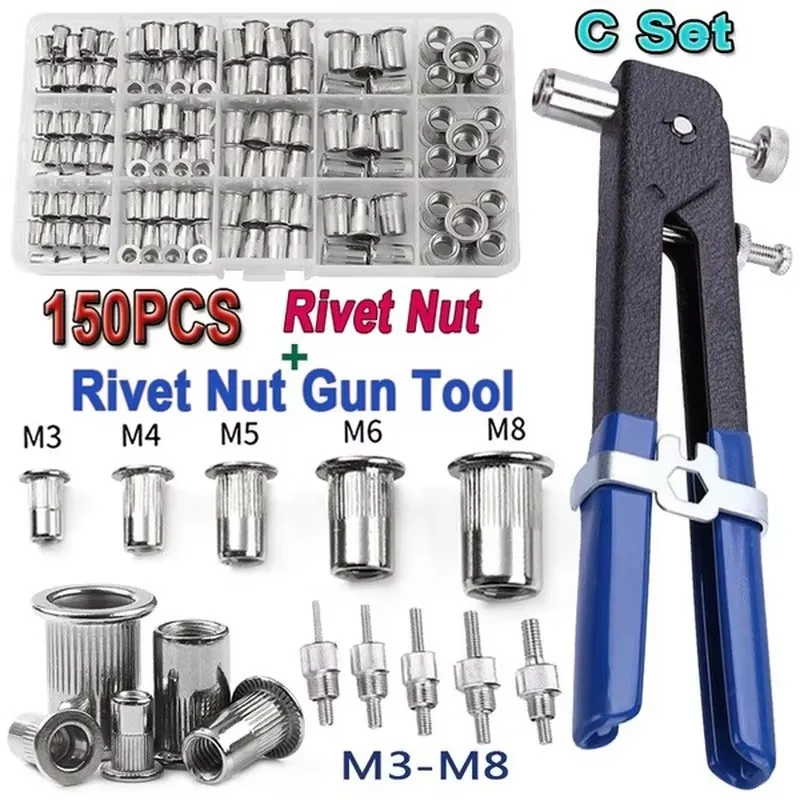 Stainless Steel Rivet Nuts Set