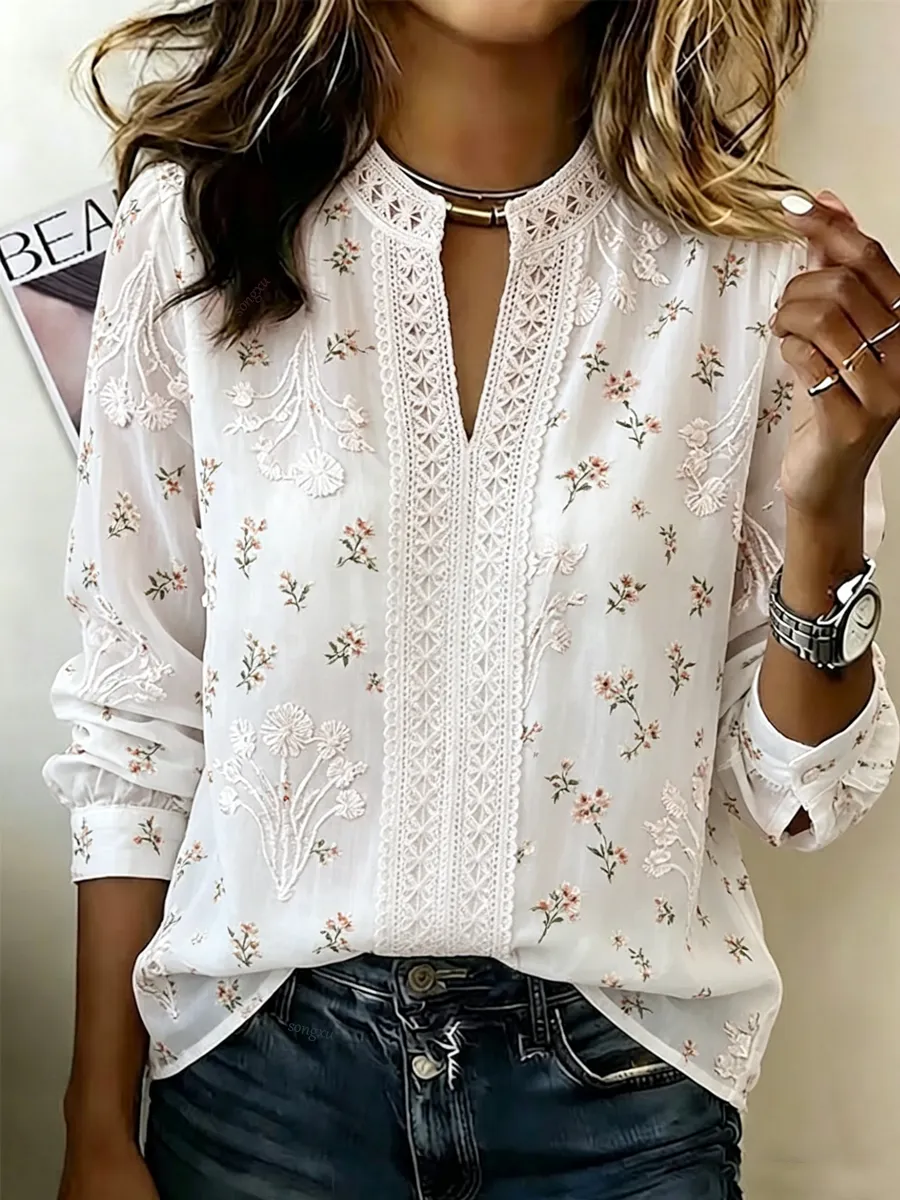 Women's casual printed top