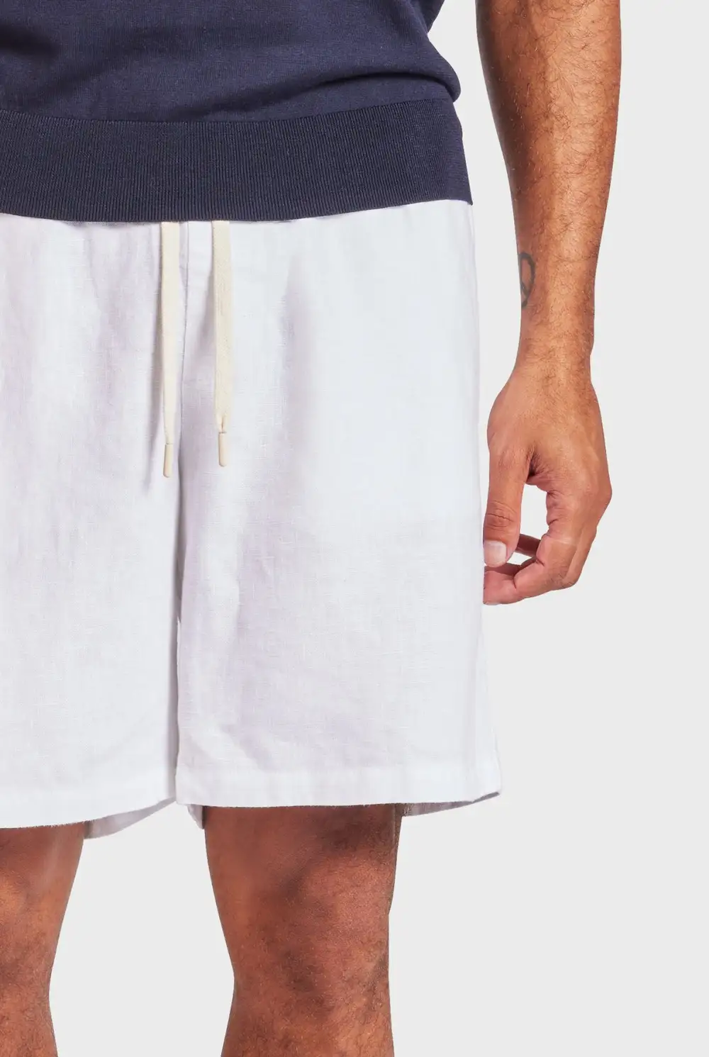 Elastic Waist Contrast Drawcord Short