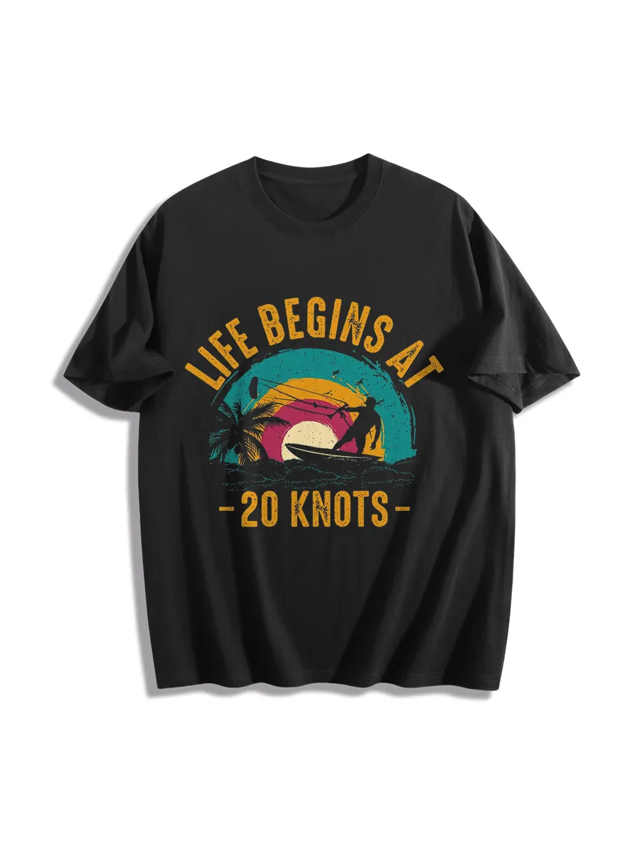 Sailing Inspired Life Begins Graphic T-Shirt