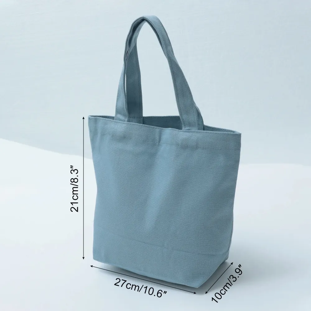 Solid Color Durable Canvas Shopping Bag