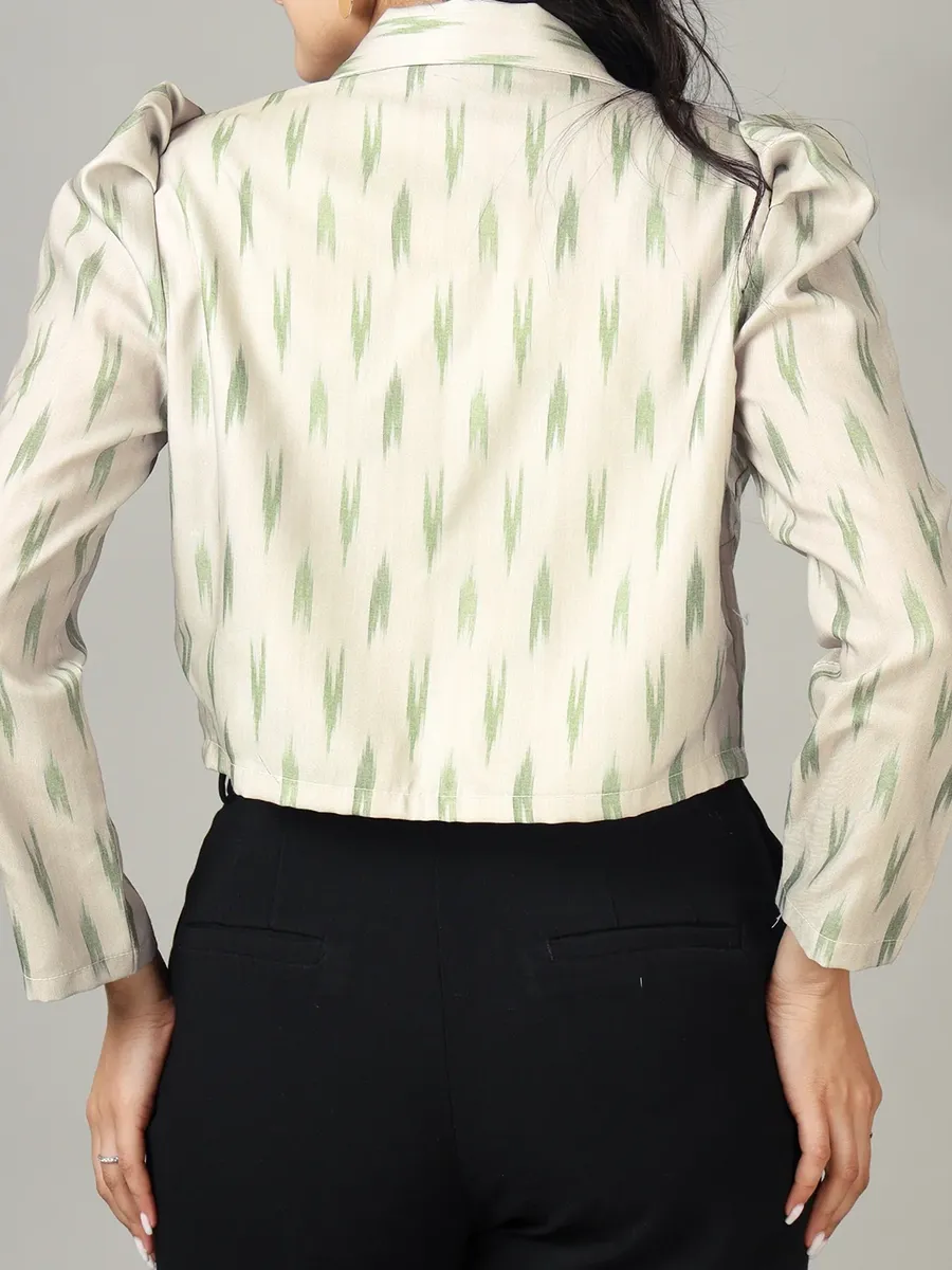 Simple And Fashionable Art-Printed Women's Short Jacket
