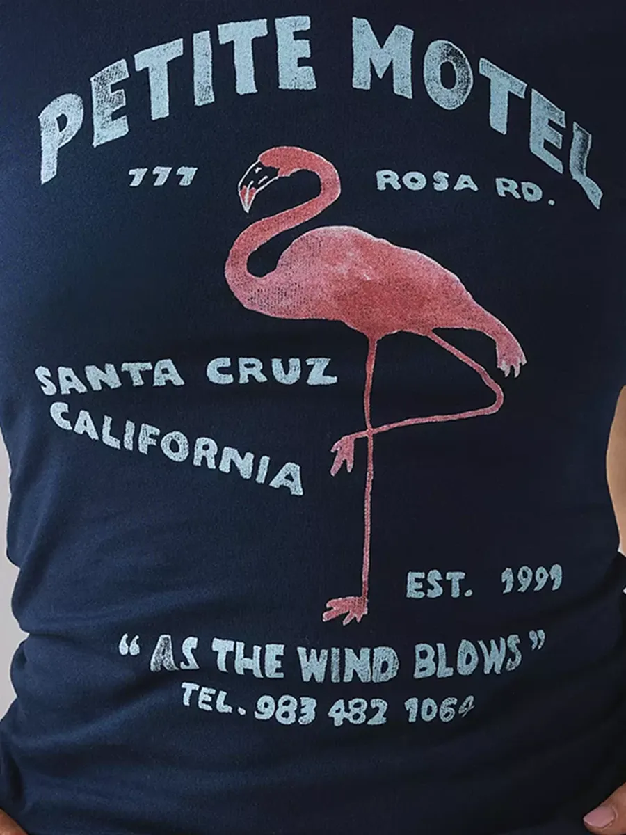 Women's Flamingo Printed Pure Cotton Short T-Shirt