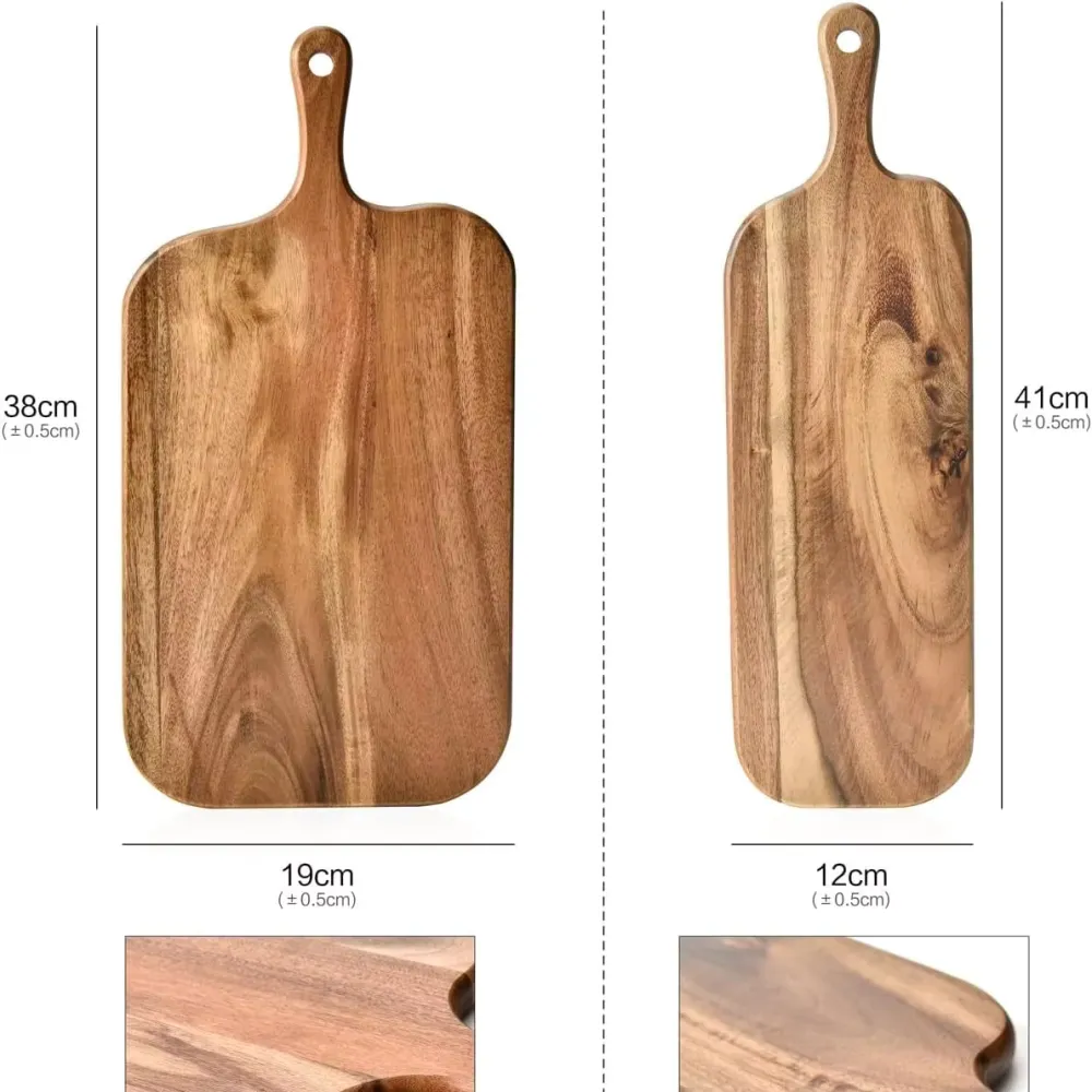 Wooden Cutting Board with Handle Kitchen