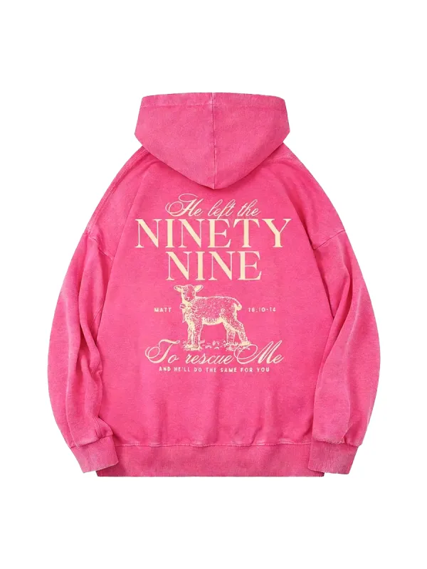 Artistic Lamb-Pattern Cotton Hooded Sweater