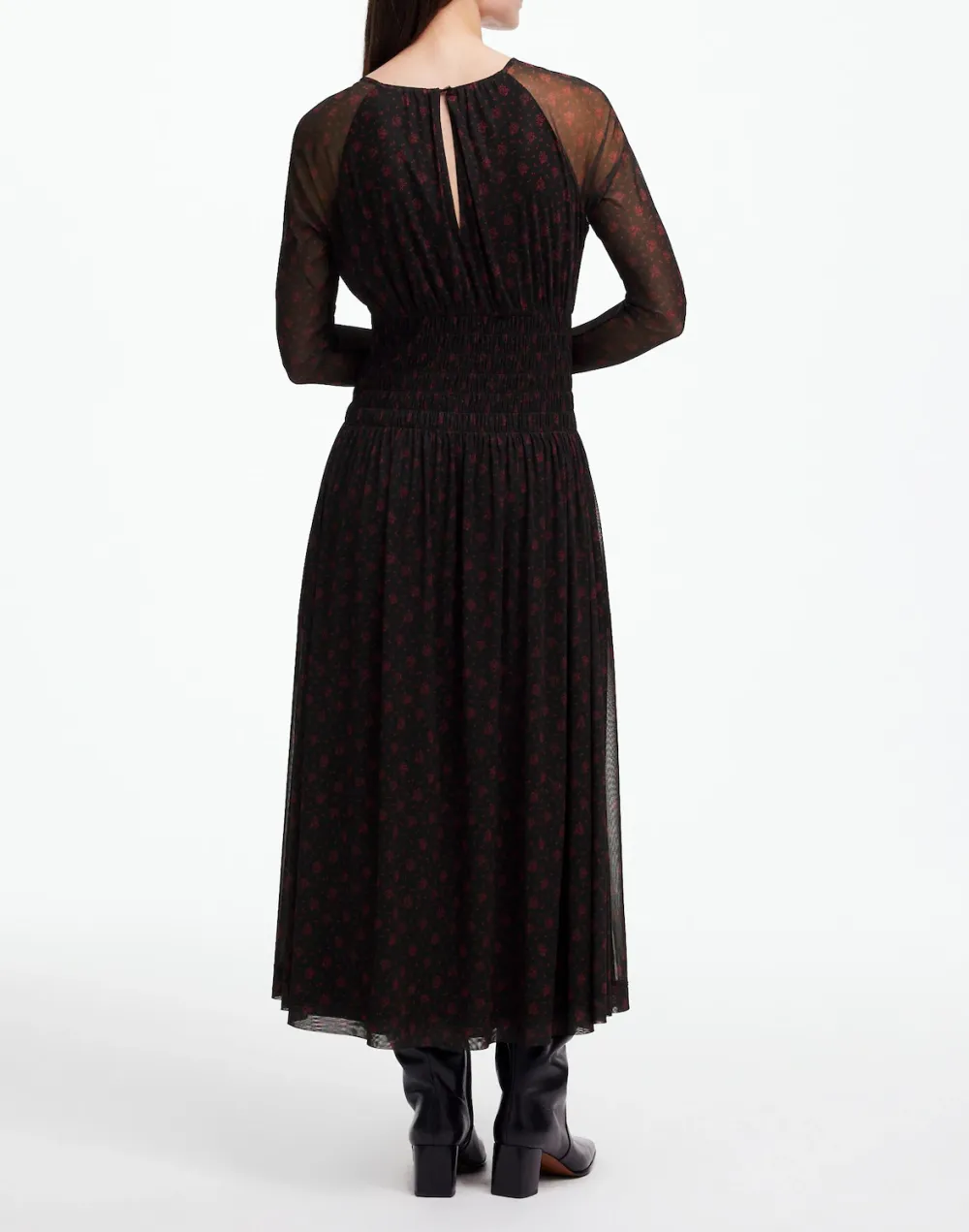 Smocked Midi Dress In Floral