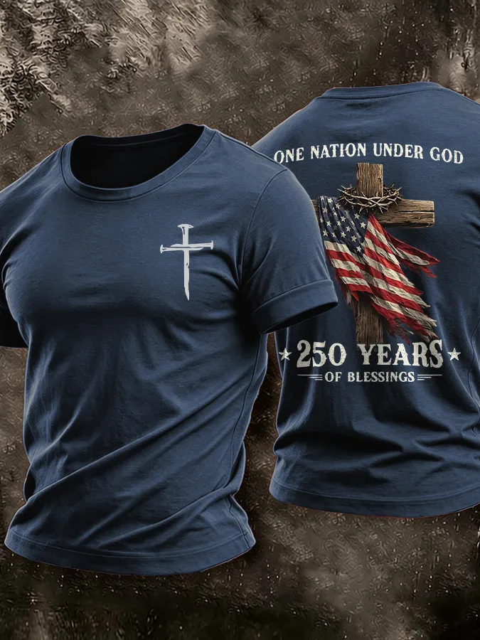Men'S America Flag Printed Casual T-Shirt
