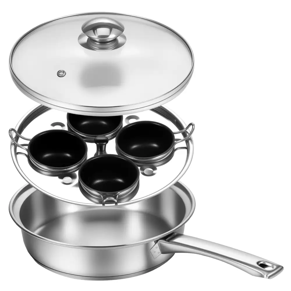 Four Capacities Of Stainless Steel Flat-Bottomed Egg Cooker