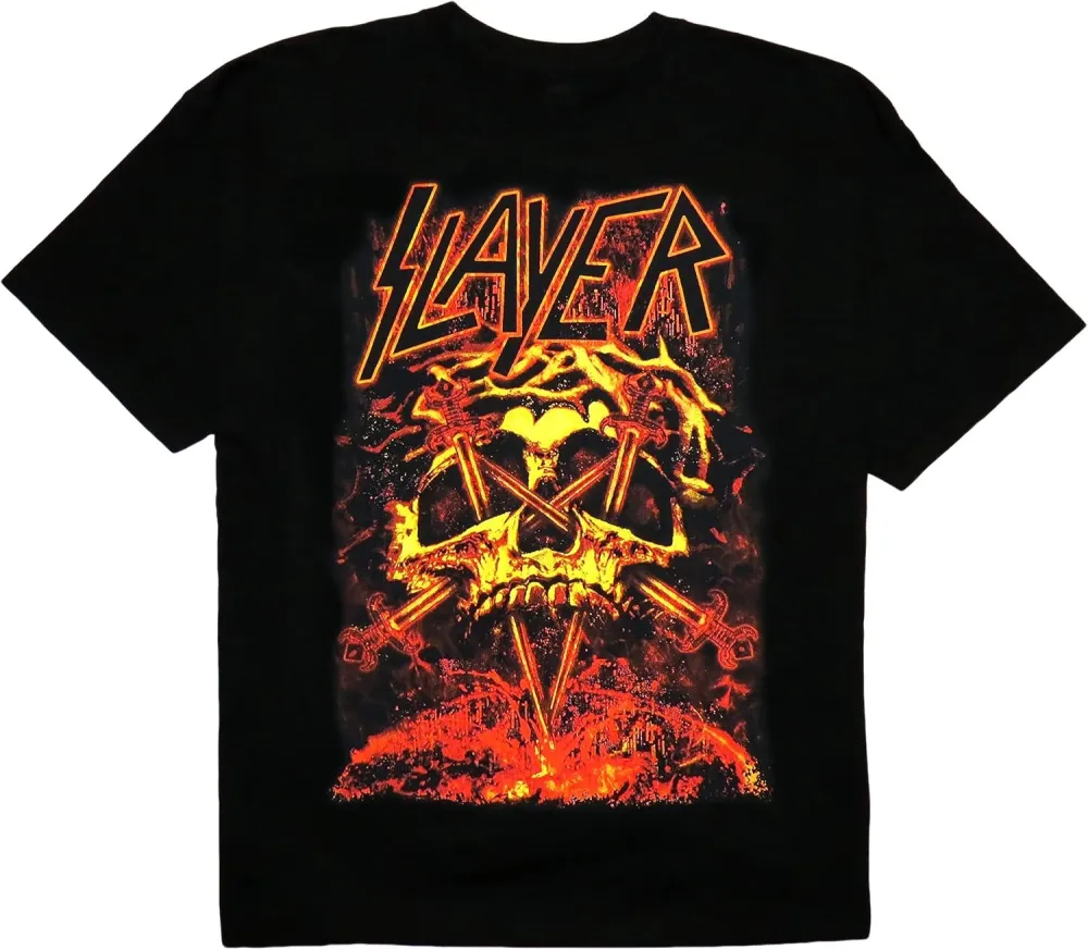Men's Skull Printed Round Neck T-Shirt
