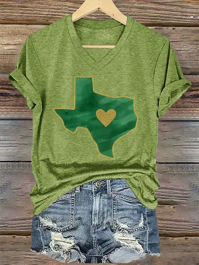 Women's Retro Prayers For Camp Mystic Texas Strong Print T-Shirt