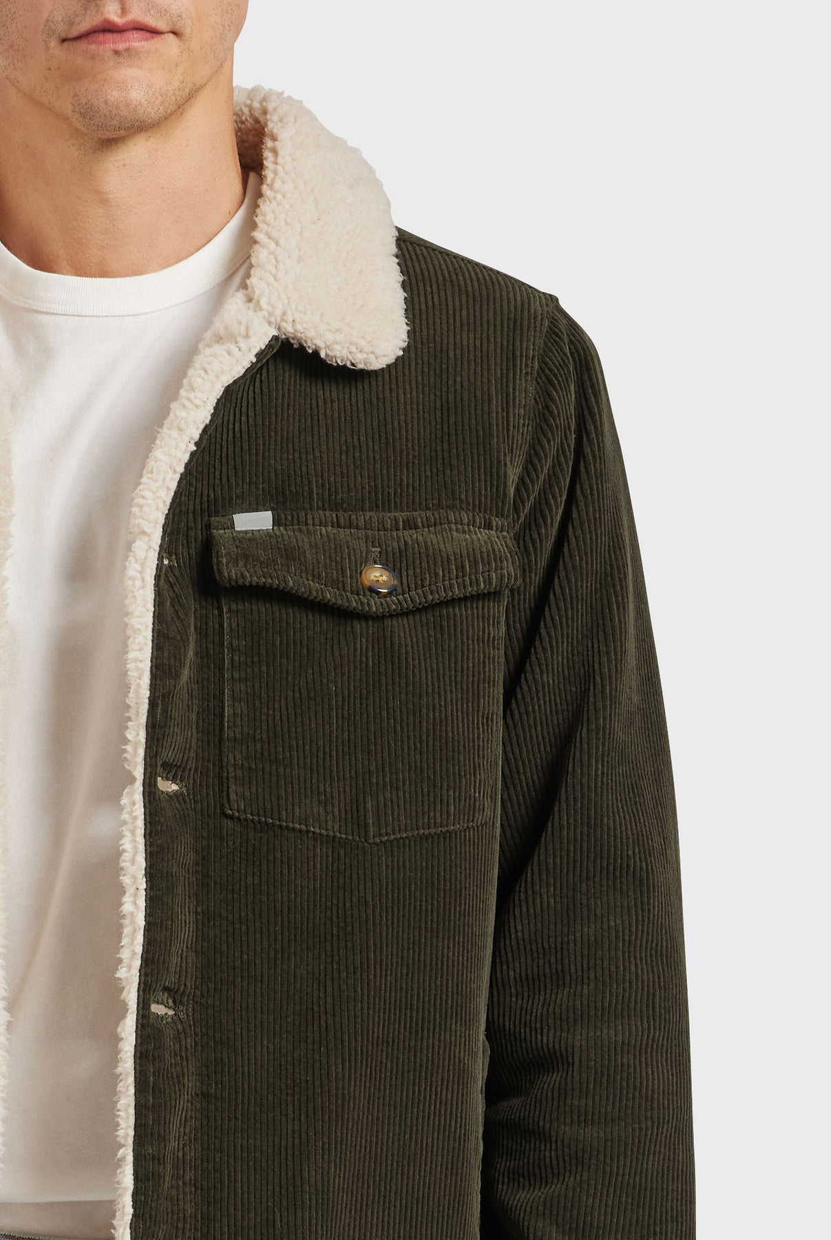 Quincy Cord Jacket-Forest green