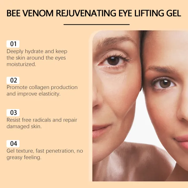 Bee venom eye firming gel improves eye bags, moisturizing, anti-wrinkle skin care and hydrating gel-S02