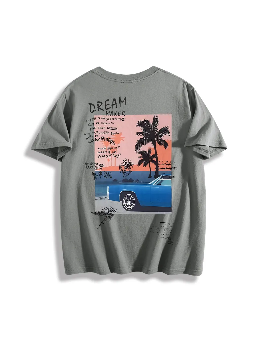 Dreamy Palm Scene Graphic T-Shirt