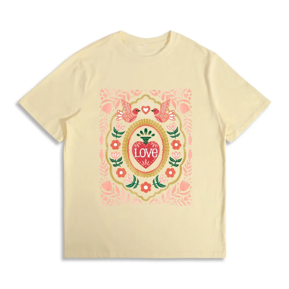 Love bird romantic totem T-shirt