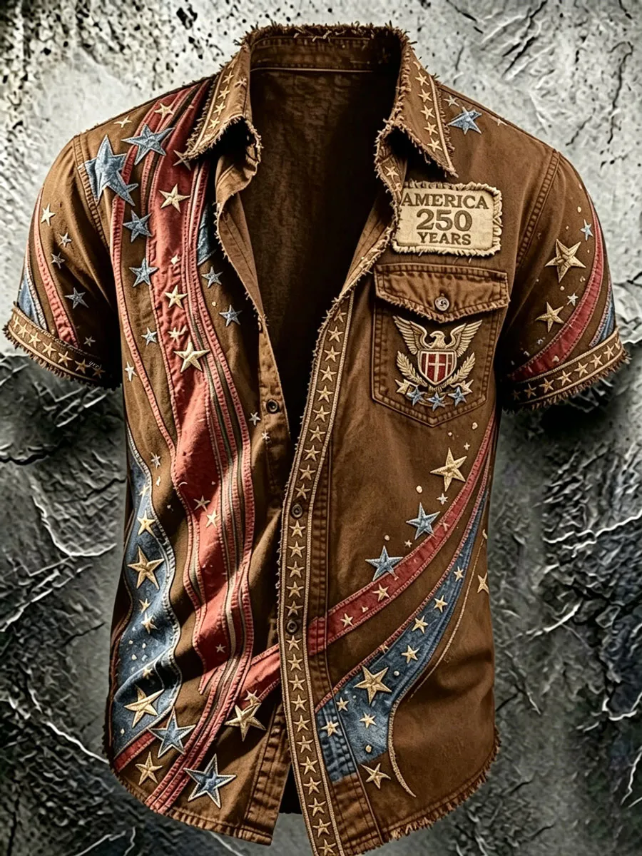 Men'S 250Th Anniversary National Faith Print  Shirt