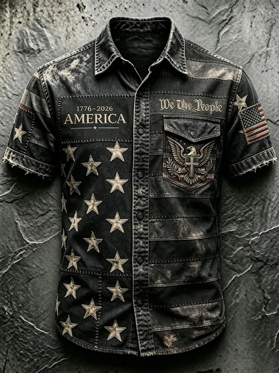 Men'S 250Th Anniversary National Faith Print  Shirt