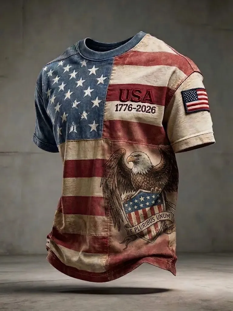 Men's America 1776 Freedom Printed T-Shirt