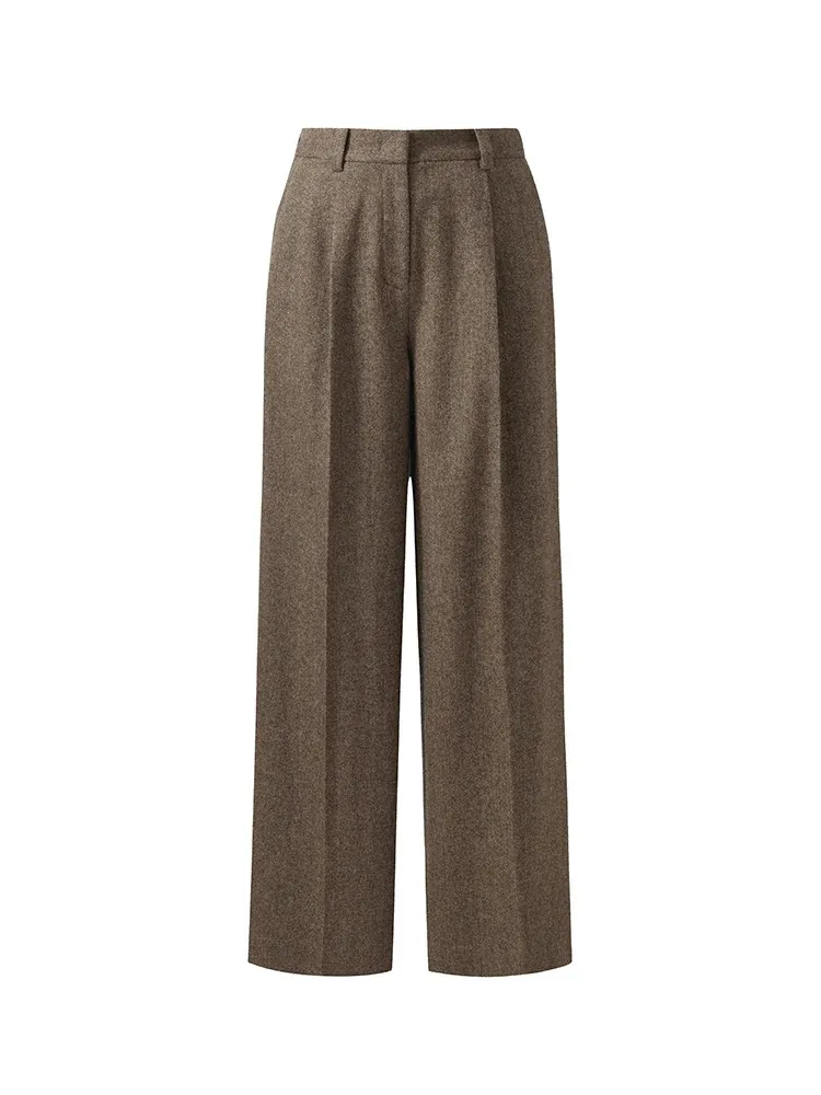 Washable Wool Women Full Length Pants