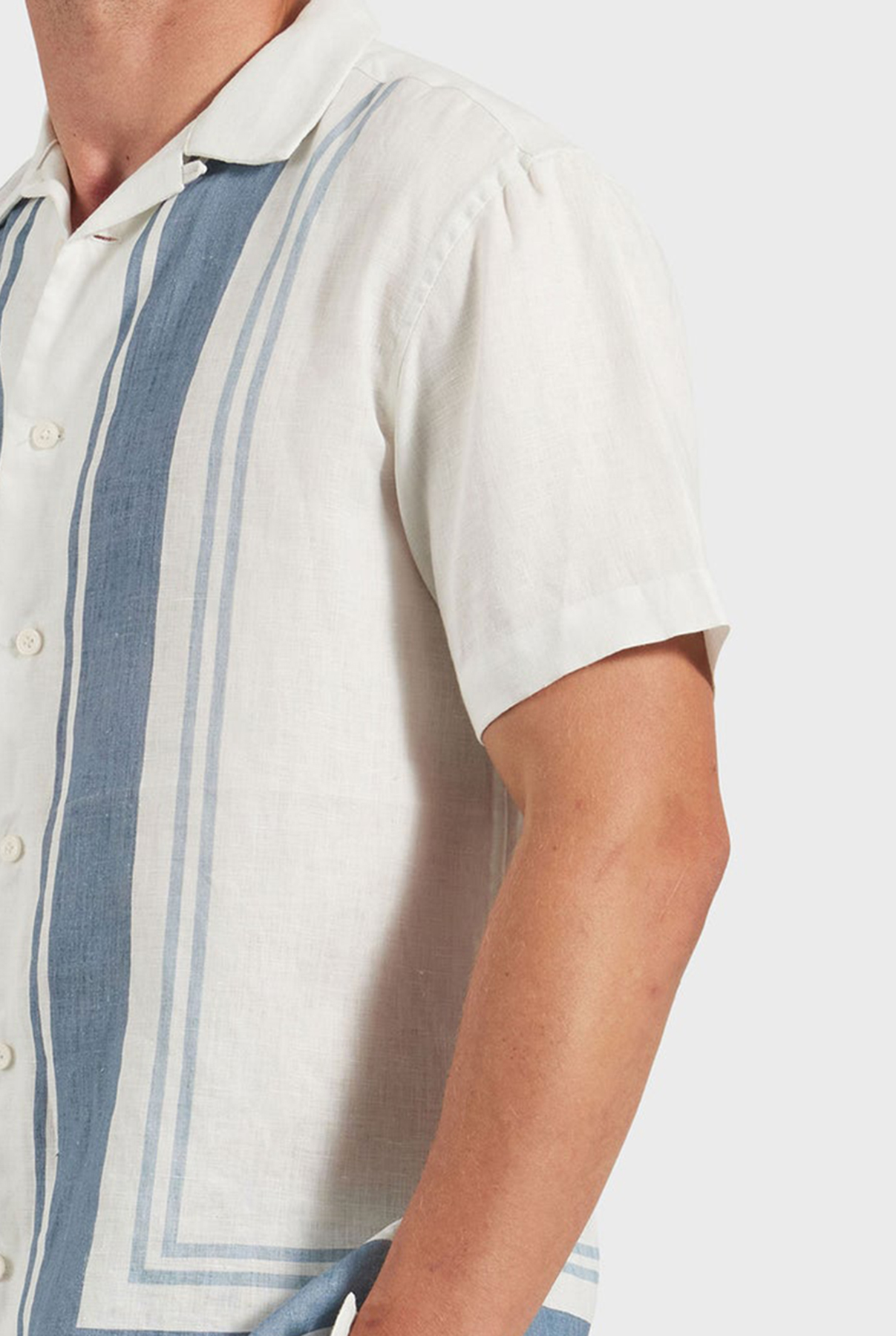 Charlie Short Sleeve Shirt-White/peach