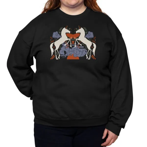 Horses Black Sweatshirt