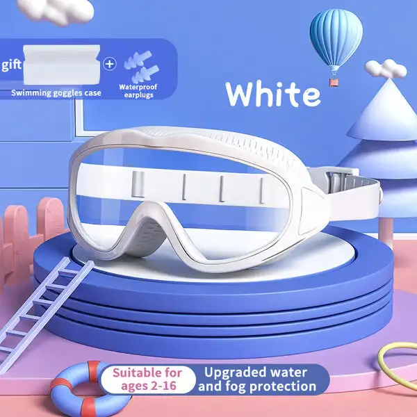 🏊‍♂️ ✨HD children's large frame waterproof and anti-fog swimming goggles|fit for kids ages 2-16.