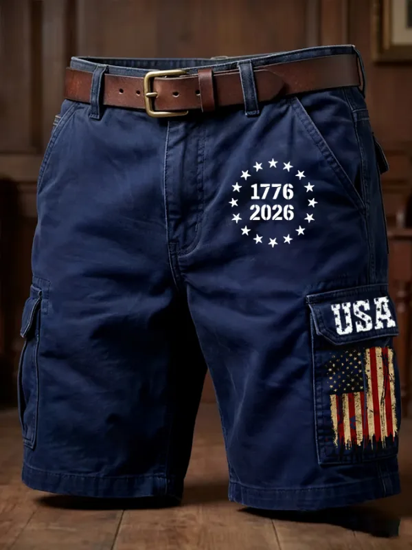 Men's 250th Anniversary Casual Cargo Shorts