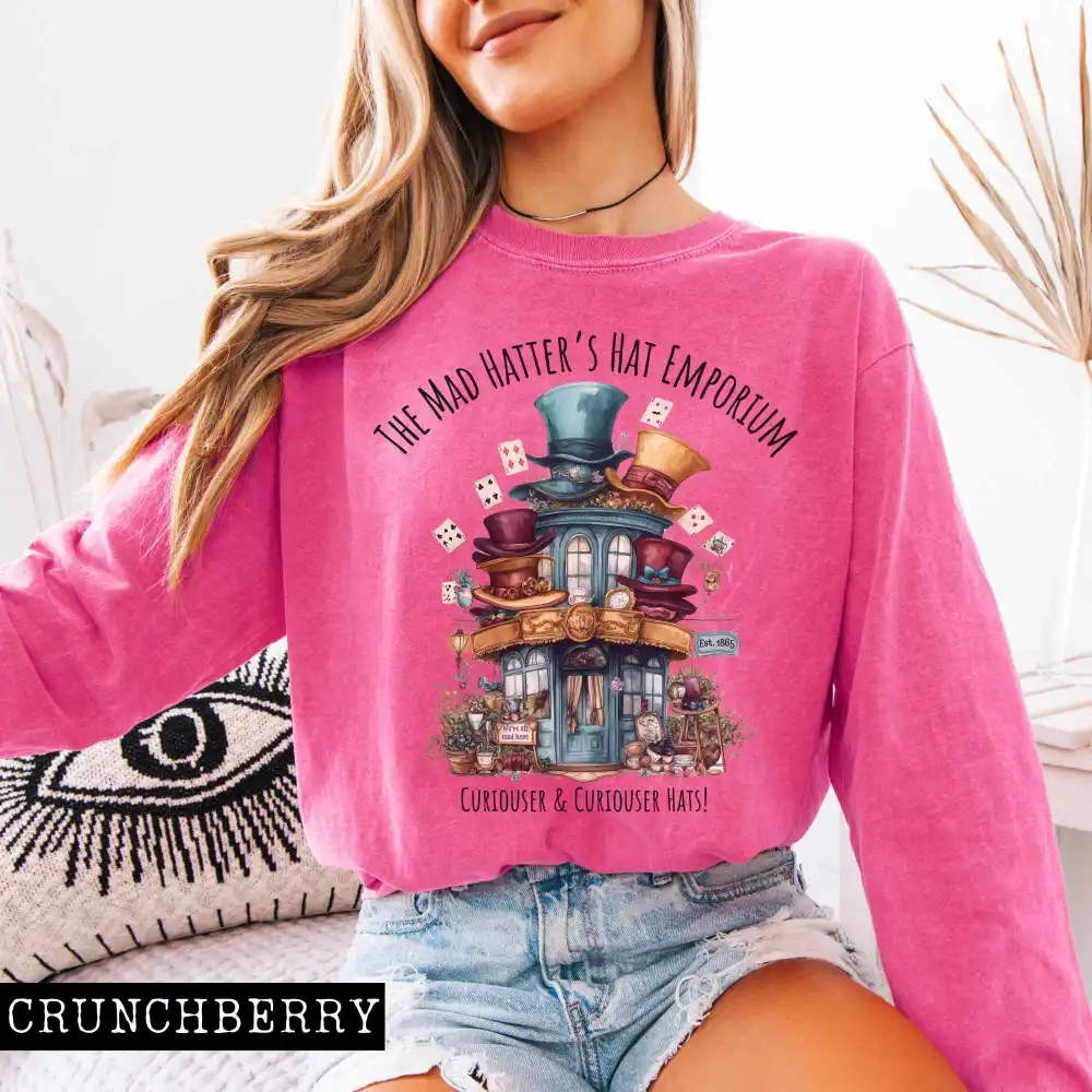 The Mad Hatter's Hat Emporium Long Sleeved Shirt