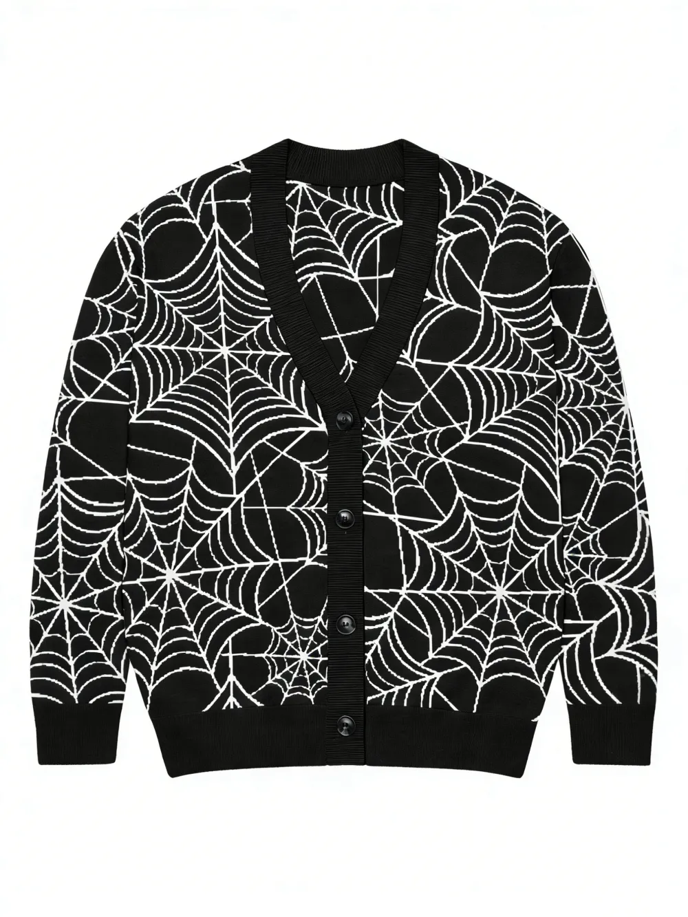 Spider Web Print Cardigan