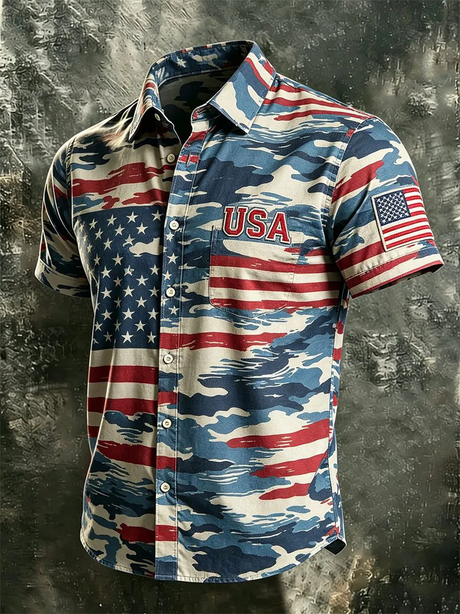 Men'S 250Th Anniversary National Print  Shirt