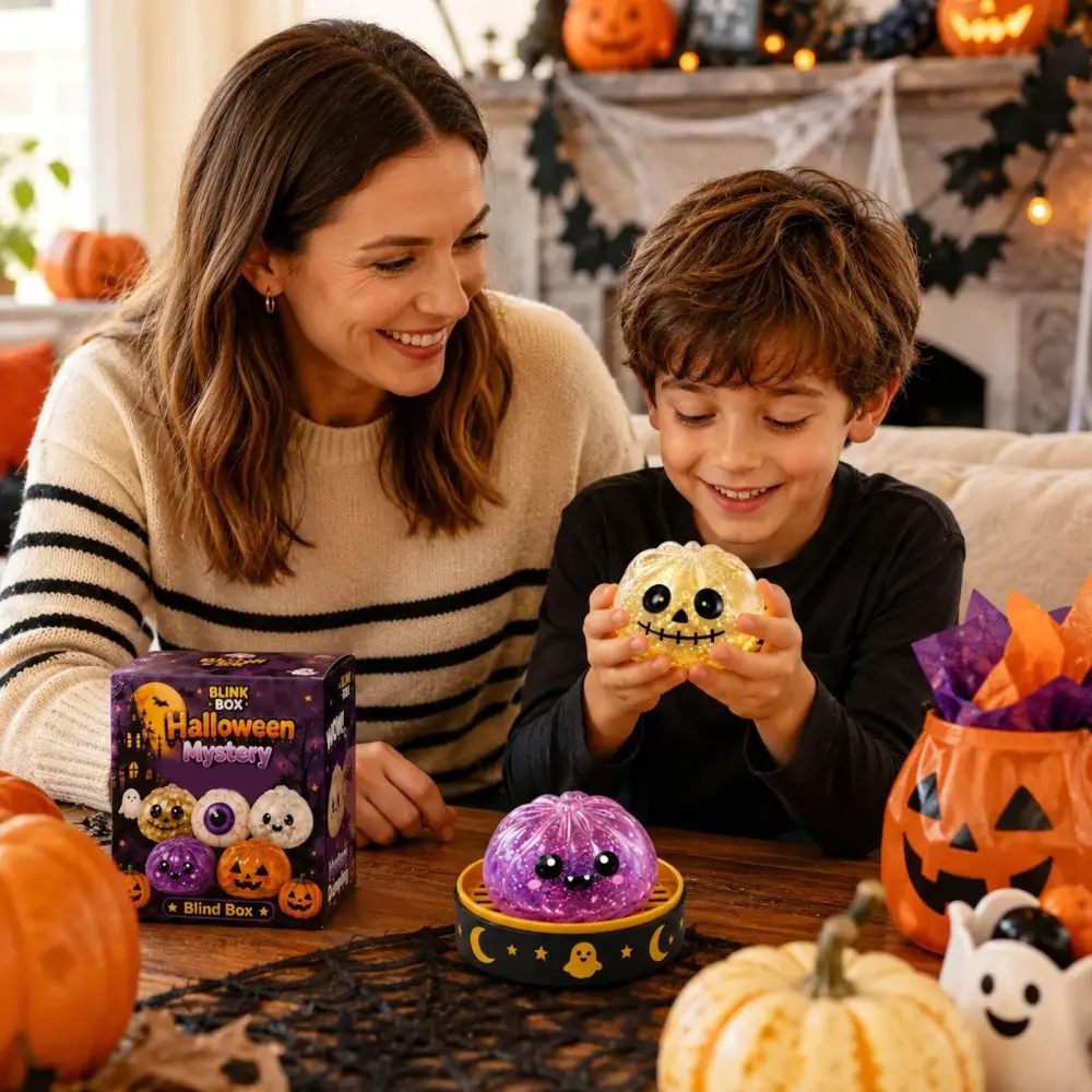 Halloween Mystery Gift Box-Scary Ghost Maruko Squeeze Toy Set