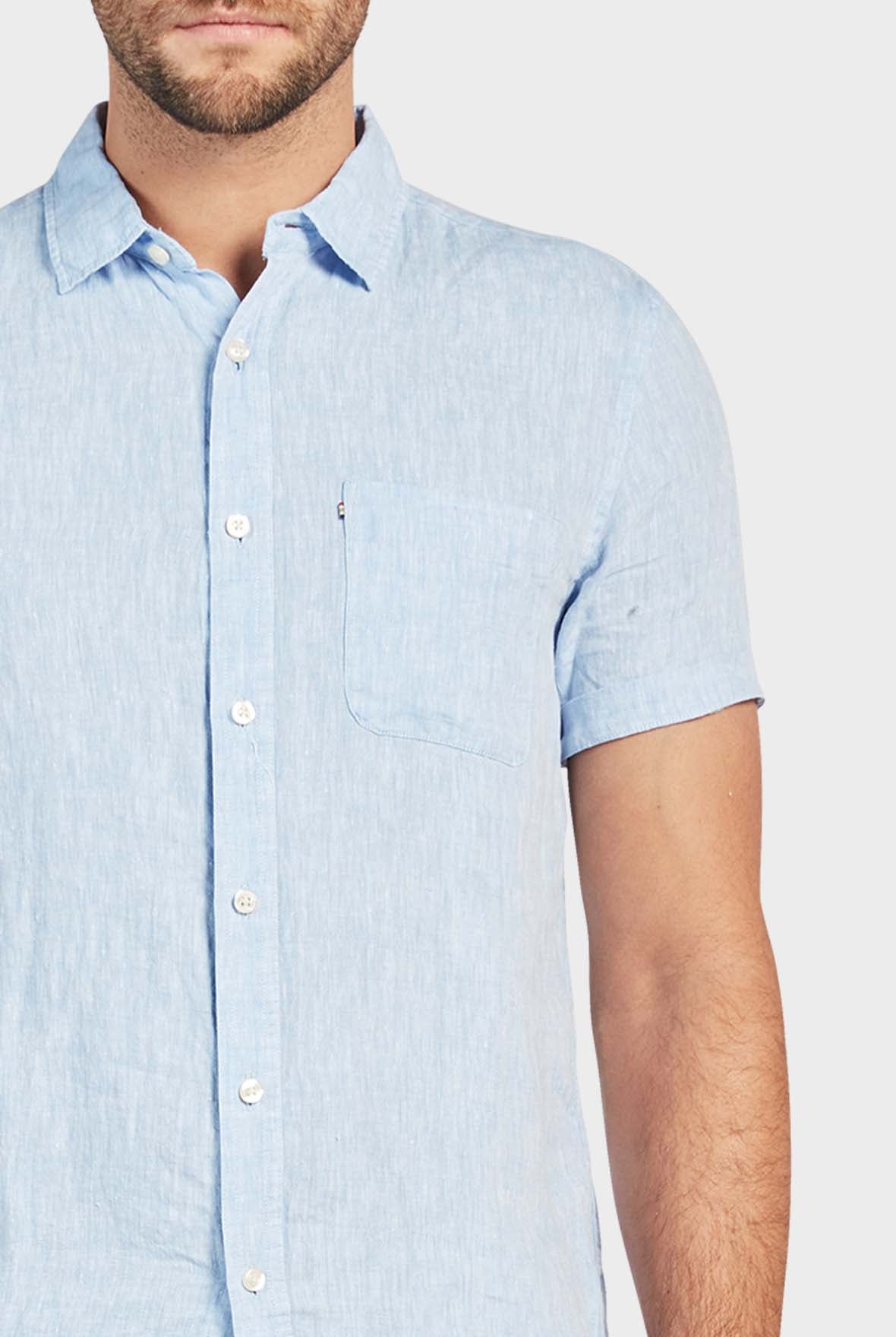 Hampton Linen SS Shirt-White