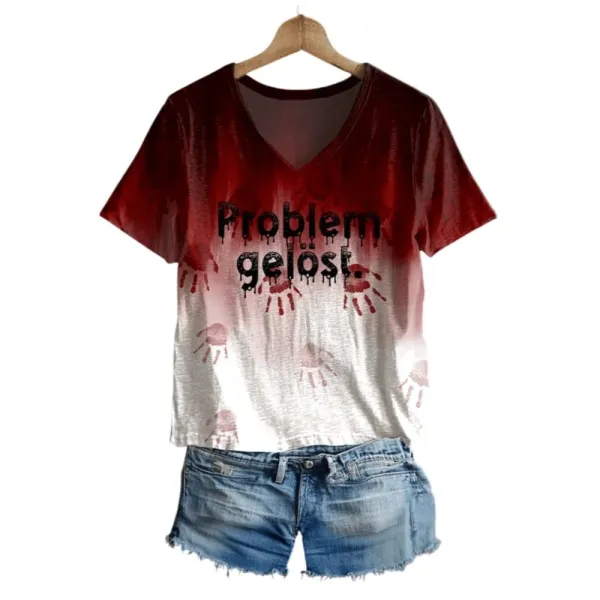 2025 Halloween Women’s Bloody Problem Gelost T-Shirt