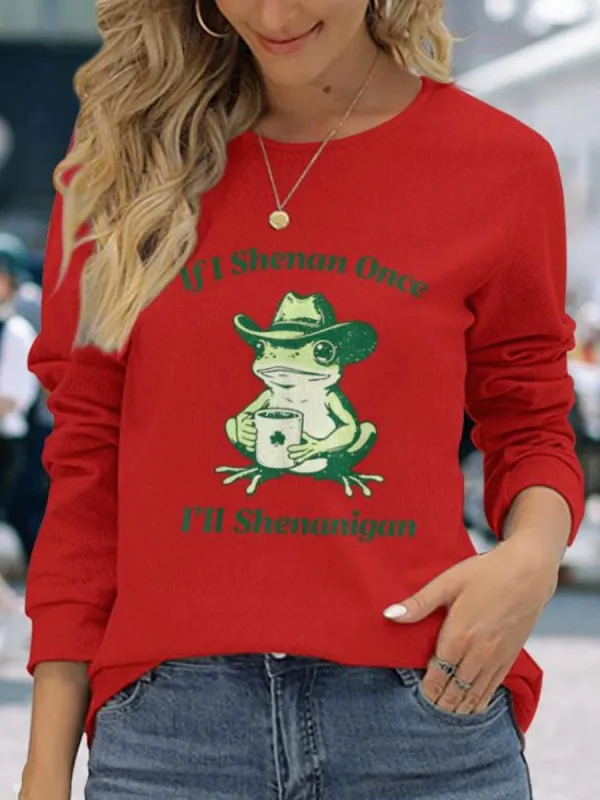 Frog Graphic Long Sleeve T-Shirt