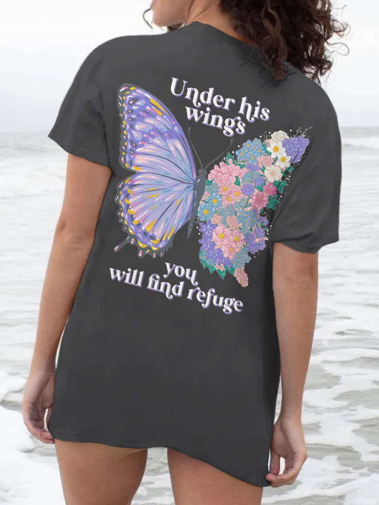 Butterfly And Inspirational Quote Tee
