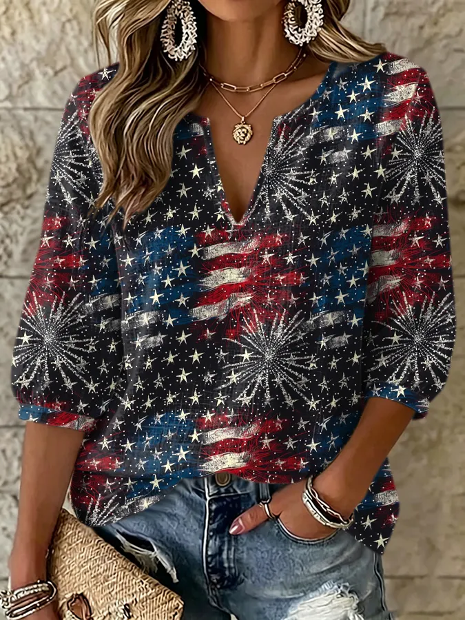 Women's 250th Anniversary Printed Casual Top