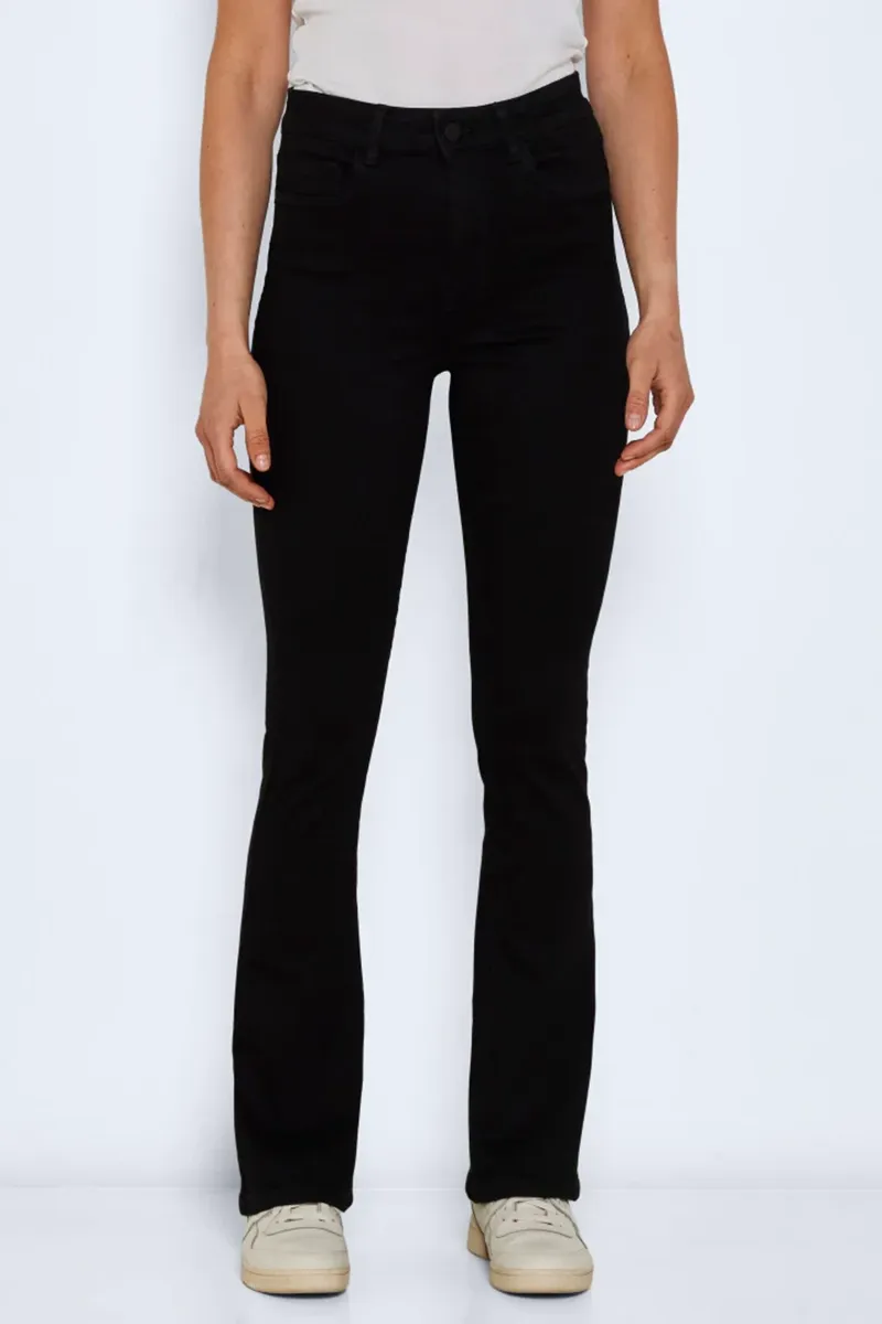 Black High Waist Flared Jeans